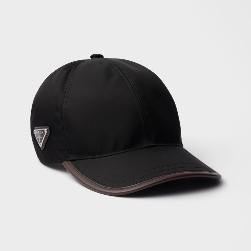 PRADA Black Prada Speedrock Re-nylon Baseball Cap #382804