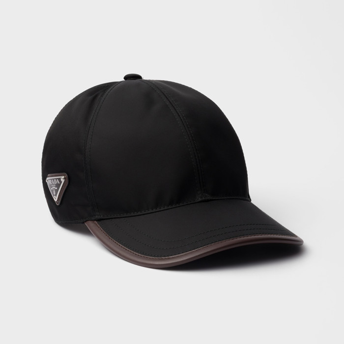PRADA Black Prada Speedrock Re-nylon Baseball Cap #382804