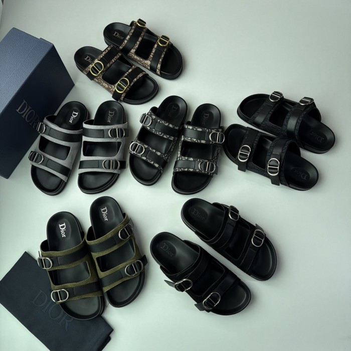 DIOR Dior Aqua Sandal Beige and Black Dior Oblique Jacquard #382615