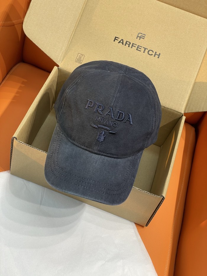 PRADA Burgundy Canvas Baseball Cap #382807