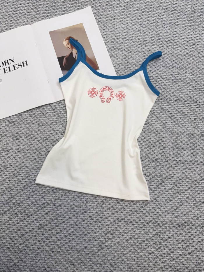 Chrome Hearts Contrasting Horseshoe Scroll Print Vest Suspender #382825