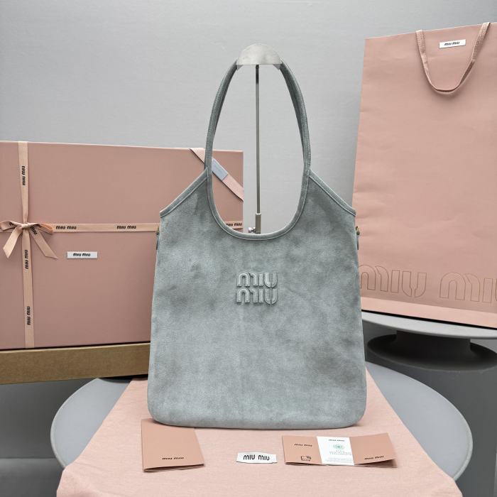 MiuMiu Powder Blue Ivy Suede Bag #382952