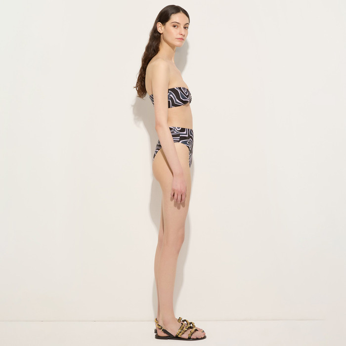 PUCCI Labirinto Print Bandeau Bikini Top High-Waisted Bikini Bottom #382955