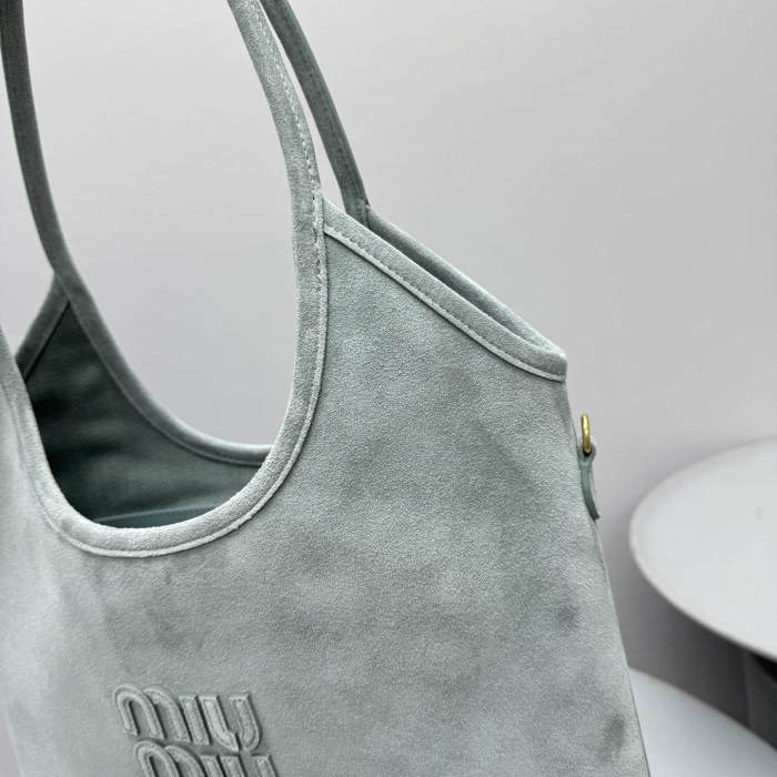 MiuMiu Powder Blue Ivy Suede Bag #382952