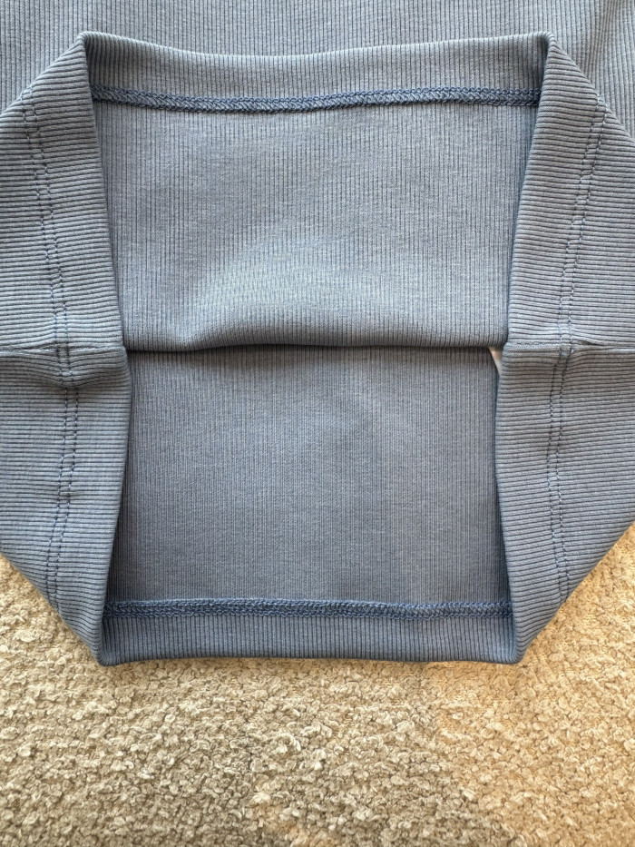 CELINE TRIOMPHE TANK TOP IN RIBBED COTTON SILK #382960