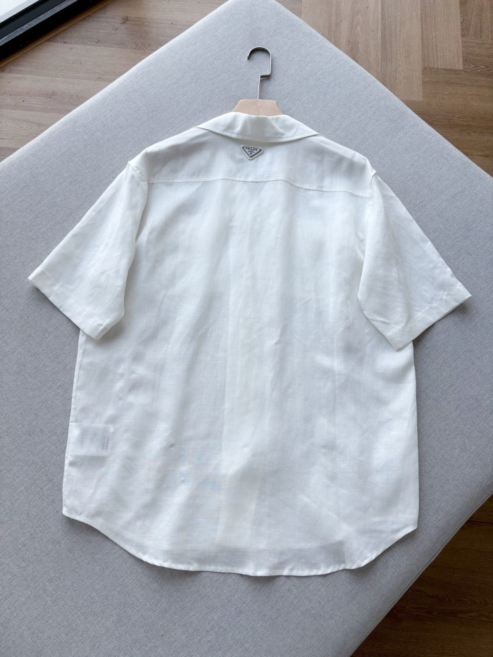 Prada Short Sleeve Linen #382942