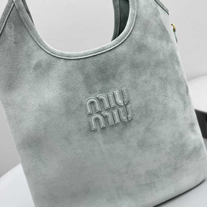 MiuMiu Powder Blue Ivy Suede Bag #382952