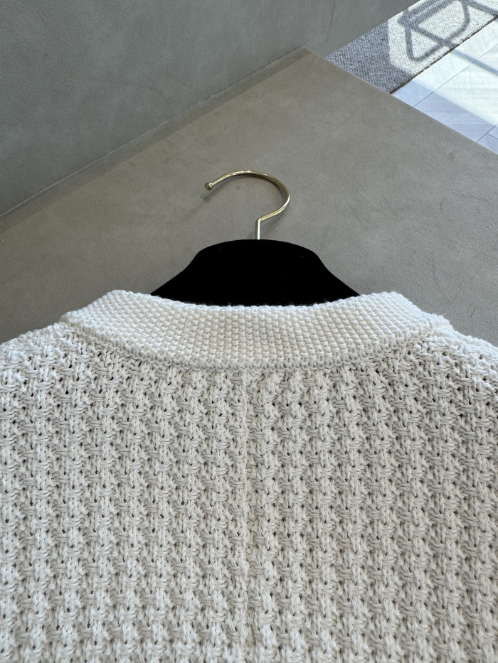 Chanel White Knitted Cardigan #383046