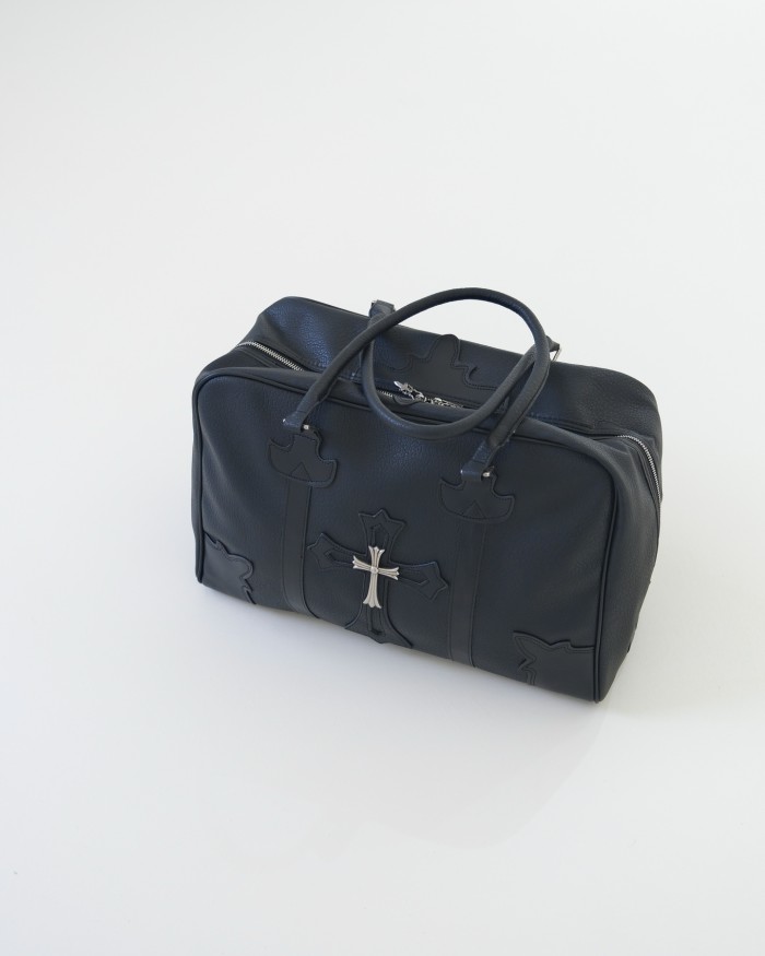 Chrome Hearts Cross-embellished Pebbled Leather Tote Bag #383000