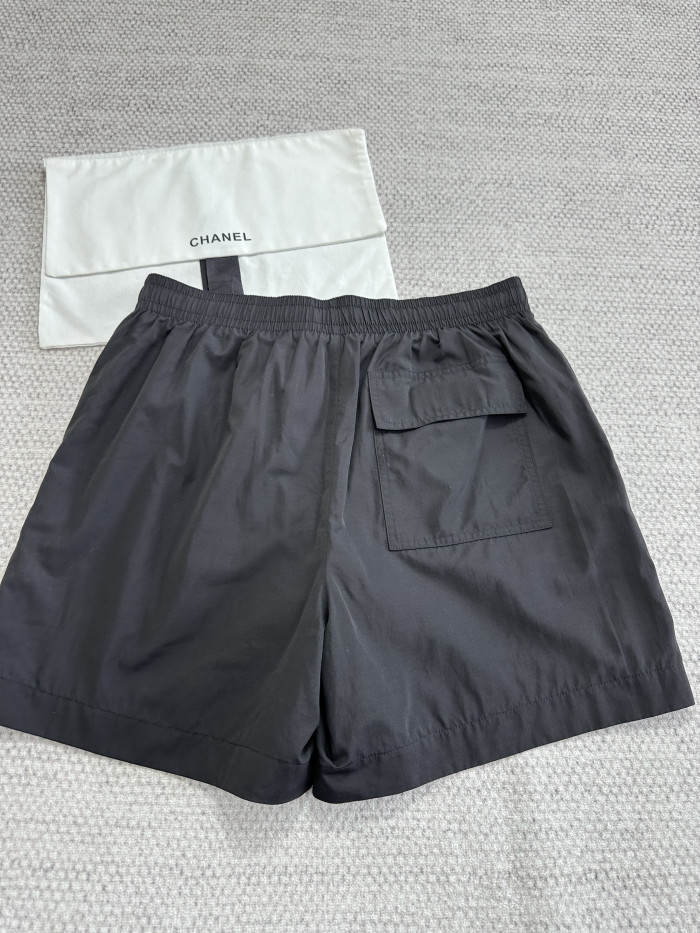 Chanel Top-quality Version CC Black Casual Beach Shorts#383087