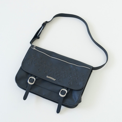 Chrome Hearts Vintage Cross Leather Messenger Bag #383001