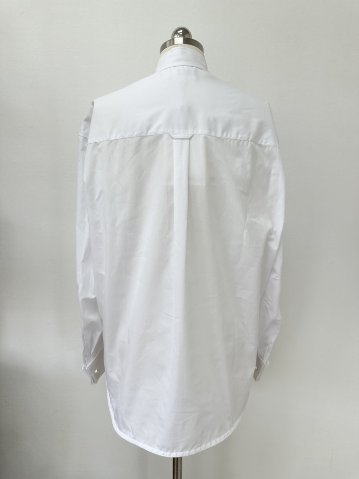 Chanel Top-quality Version Long-sleeved Shirt Cotton White #383085