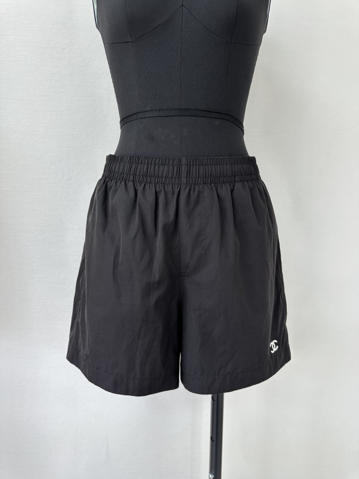 Chanel Top-quality Version CC Black Casual Beach Shorts#383087