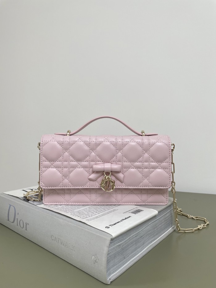 DIOR My Dior Mini Bag Black Cannage Lambskin #383157