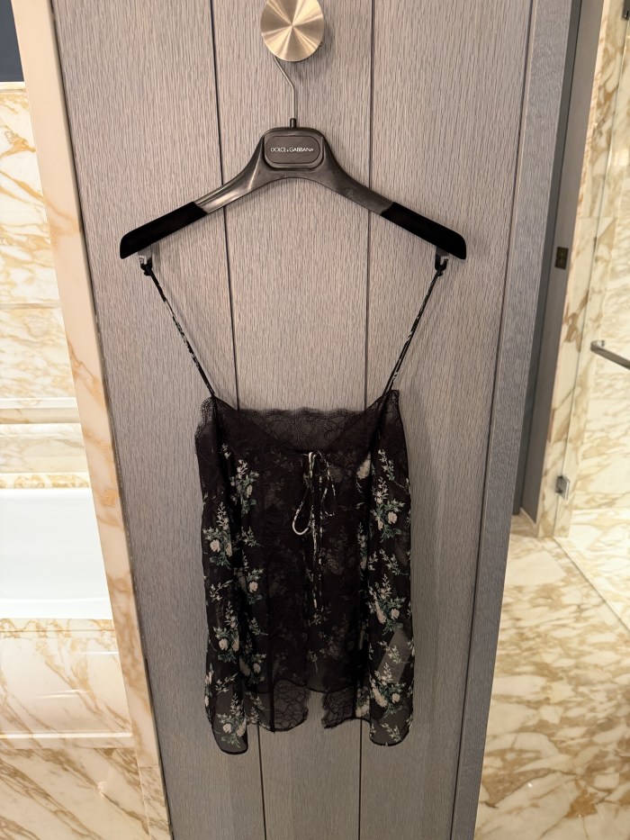 Dolce&Gabbana Rose and Flower-print Chiffon Top in Multicolor #383094