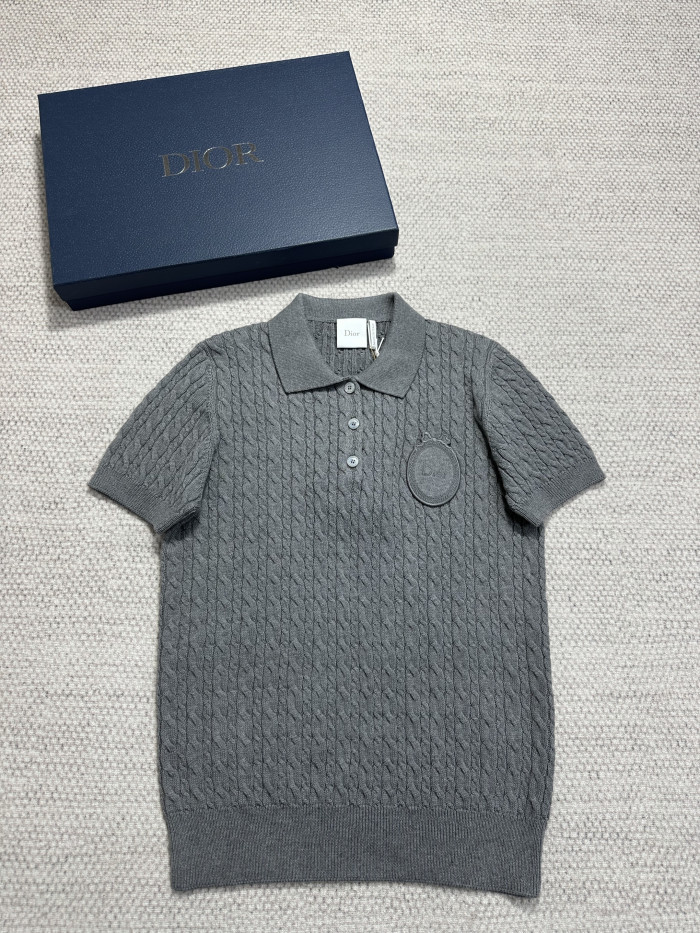 Chanel Top-quality Version CC Knitted Short Sleeves#383110