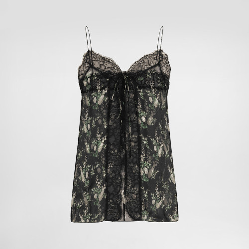Dolce&Gabbana Rose and Flower-print Chiffon Top in Multicolor #383094