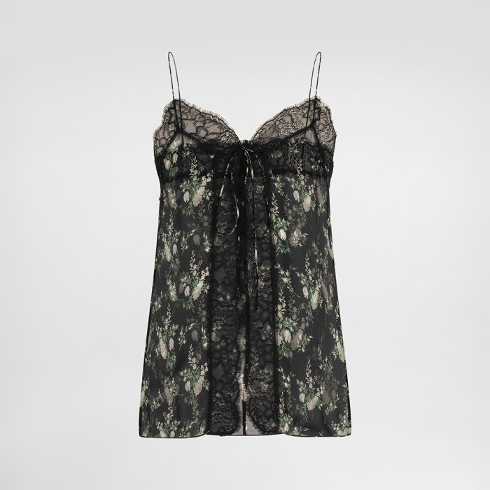 Dolce&Gabbana Rose and Flower-print Chiffon Top in Multicolor #383094