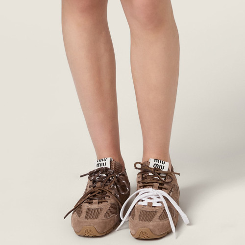 MiuMiu New Balance X 530 Sl Suede And Mesh Sneakers #383269