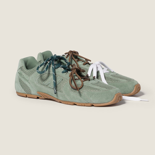 MiuMiu New Balance X 530 Sl Suede And Mesh Sneakers #383269