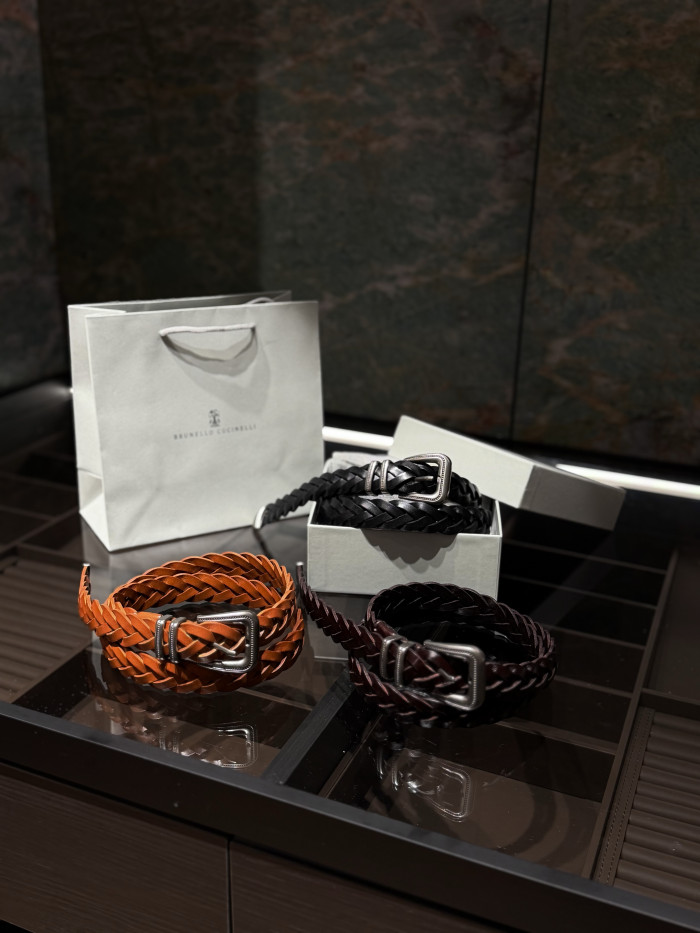 Brunello Cucinelli Braided belt for Woman 3.0cm 115cm#383354