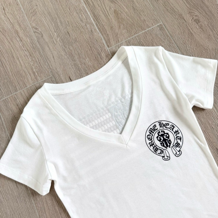 Chrome Hearts American Flag Women's T-shirt #383403