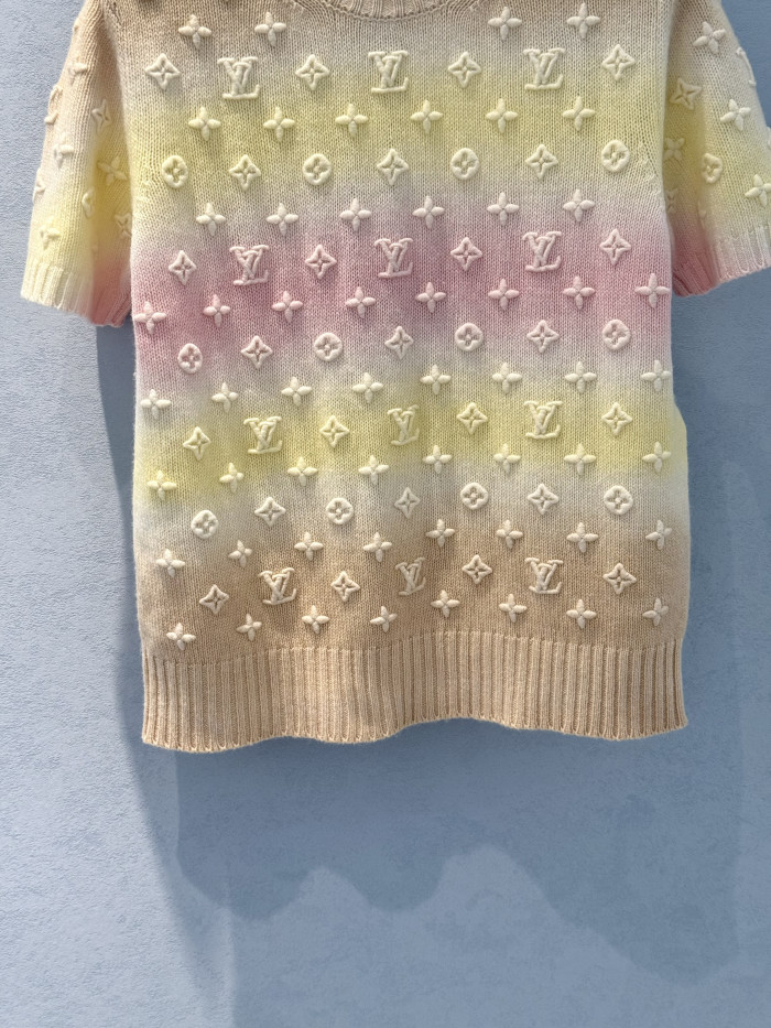 LOUIS VUITTON 3D Monogram Tie Dye Knit Top #383282