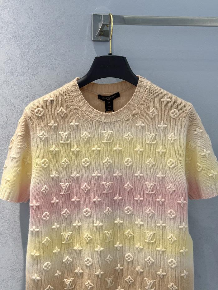 LOUIS VUITTON 3D Monogram Tie Dye Knit Top #383282