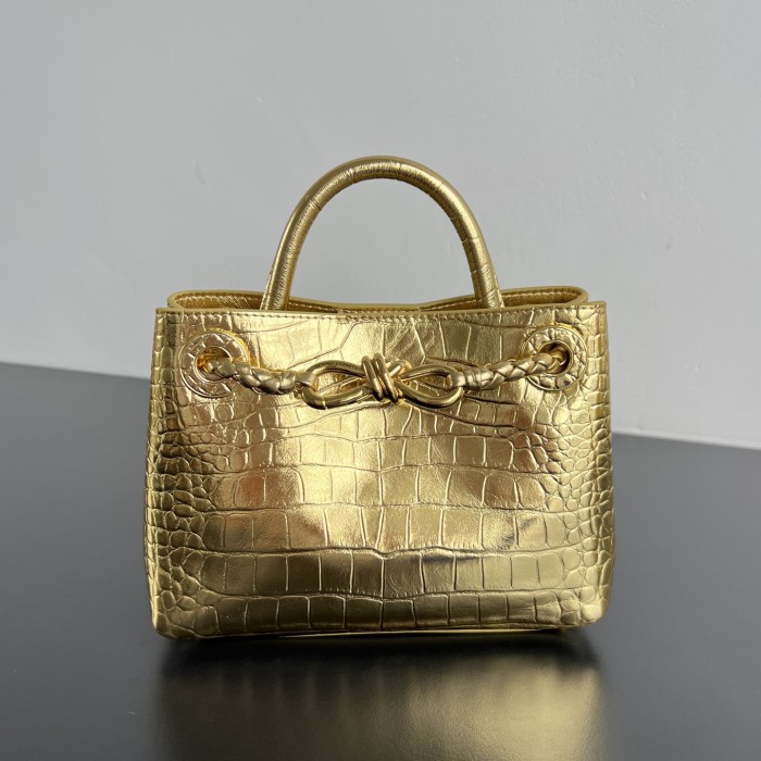 Bottega Veneta Andiamo Mini Crocodile Pattern Handbag #383493
