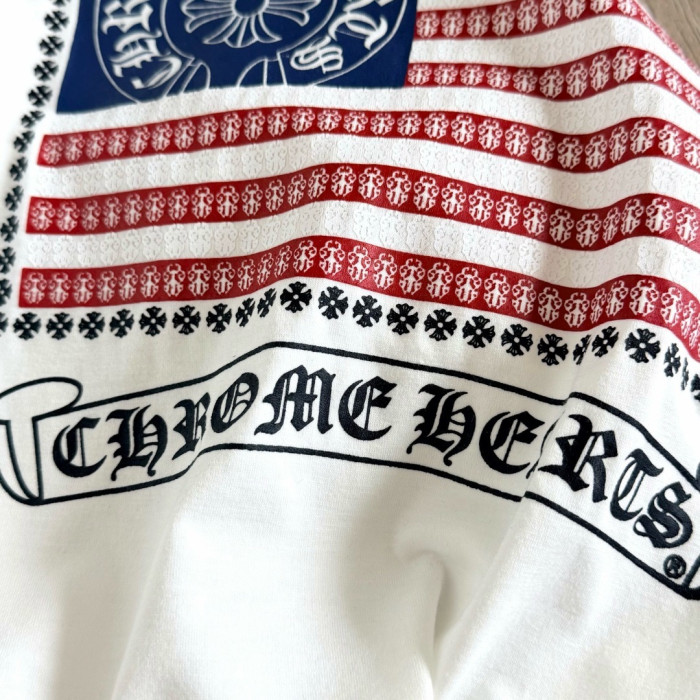Chrome Hearts American Flag Women's T-shirt #383403