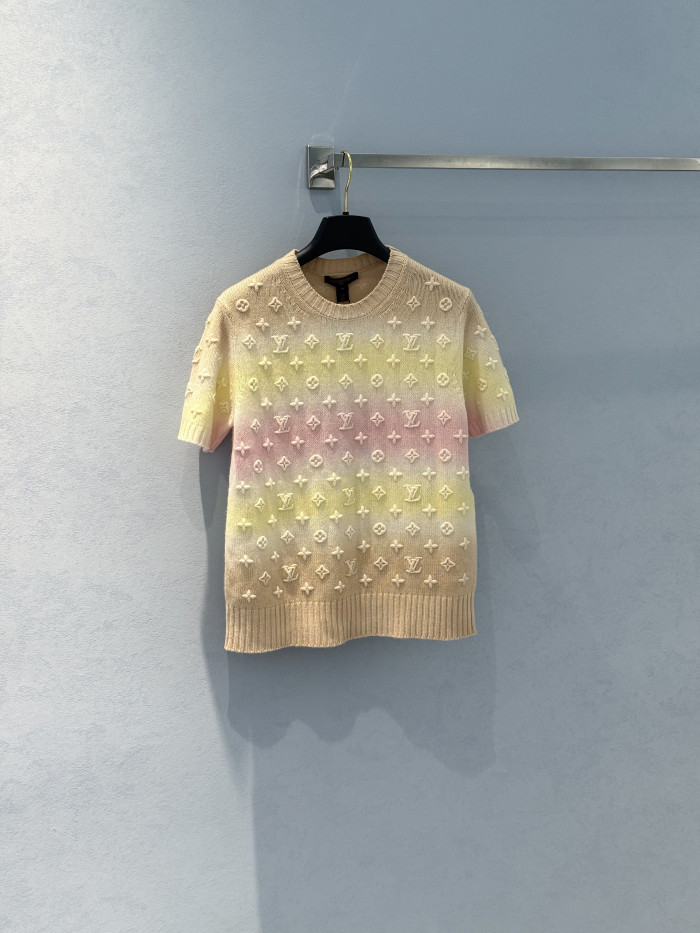 LOUIS VUITTON 3D Monogram Tie Dye Knit Top #383282