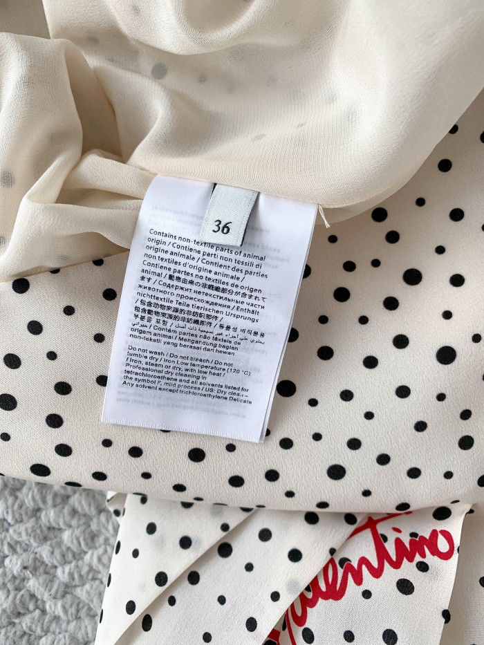 Valentino Plusdepois Bubble Print Crepe De Chine Skirt for Woman in Vanilla Multicolor #383497