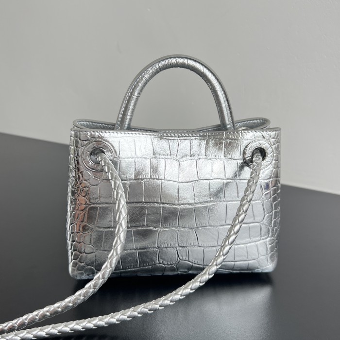 Bottega Veneta Andiamo Mini Crocodile Pattern Handbag #383493