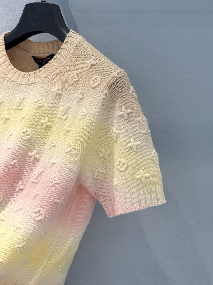 LOUIS VUITTON 3D Monogram Tie Dye Knit Top #383282
