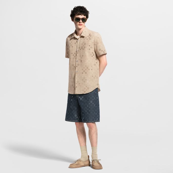 LOUIS VUITTON Monogram Short-Sleeved Shirt #383440