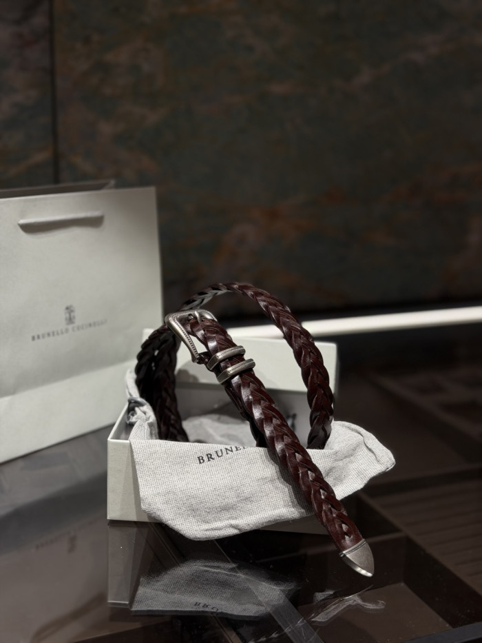 Brunello Cucinelli Braided belt for Woman 3.0cm 115cm#383354