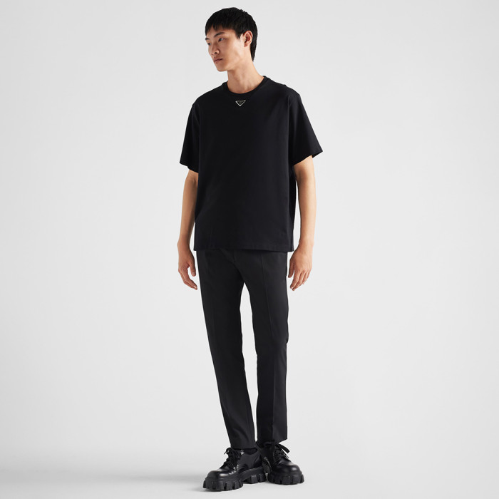 PRADA Black Cotton T-shirt #383567