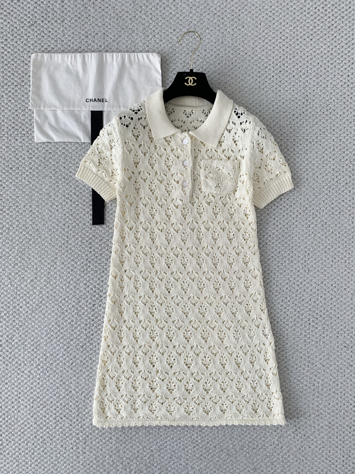 CELINE MINI DRESS IN COTTON POINTELLE #383534