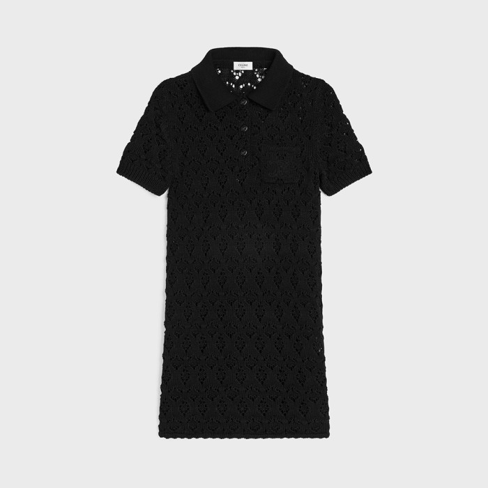 CELINE MINI DRESS IN COTTON POINTELLE #383534