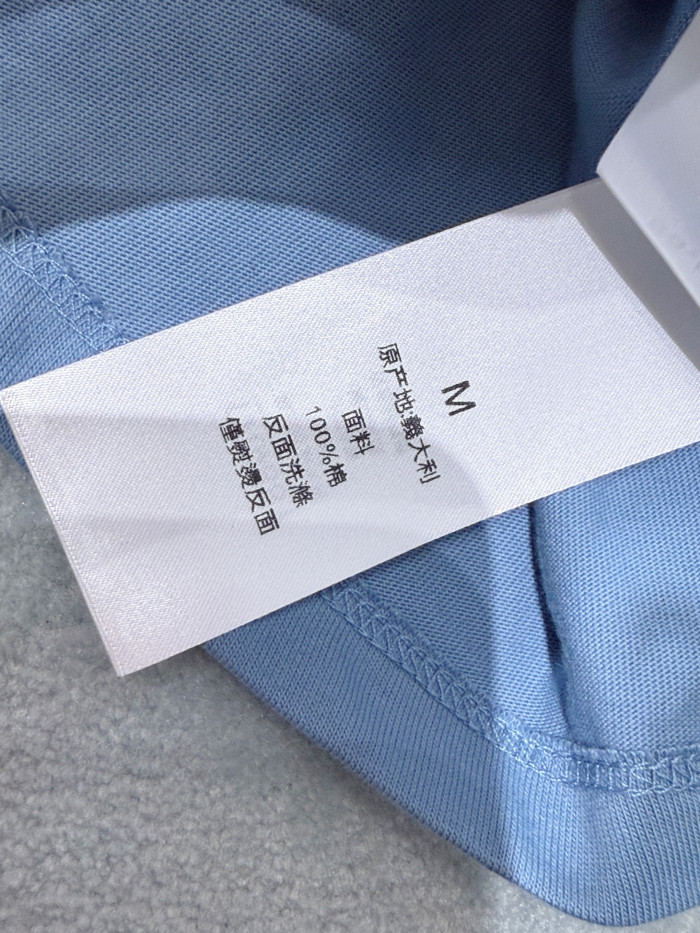 Chloé Cropped boxy logo T-shirt in cotton jersey Blue #377731
