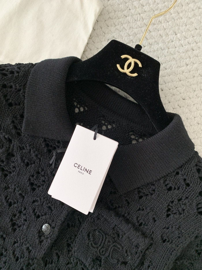 CELINE MINI DRESS IN COTTON POINTELLE #383534