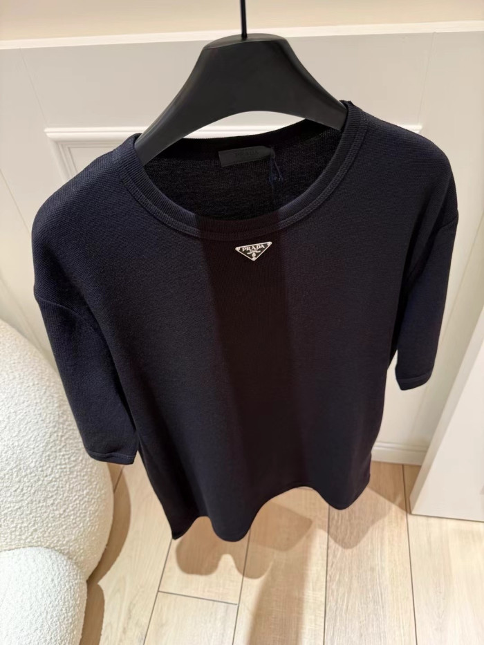 PRADA Black Cotton T-shirt #383567