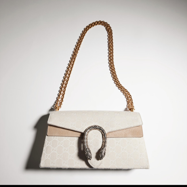 GUCCI Dionysus Medium Shoulder Bag GG Canvas #383686