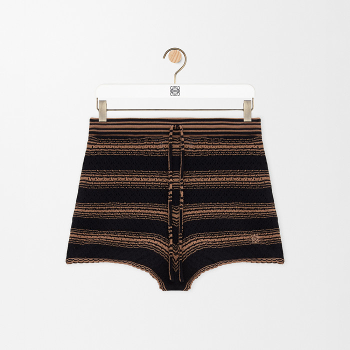 LOEWE Short Sleeve Sweater and Shorts in Cotton Blend#383587
