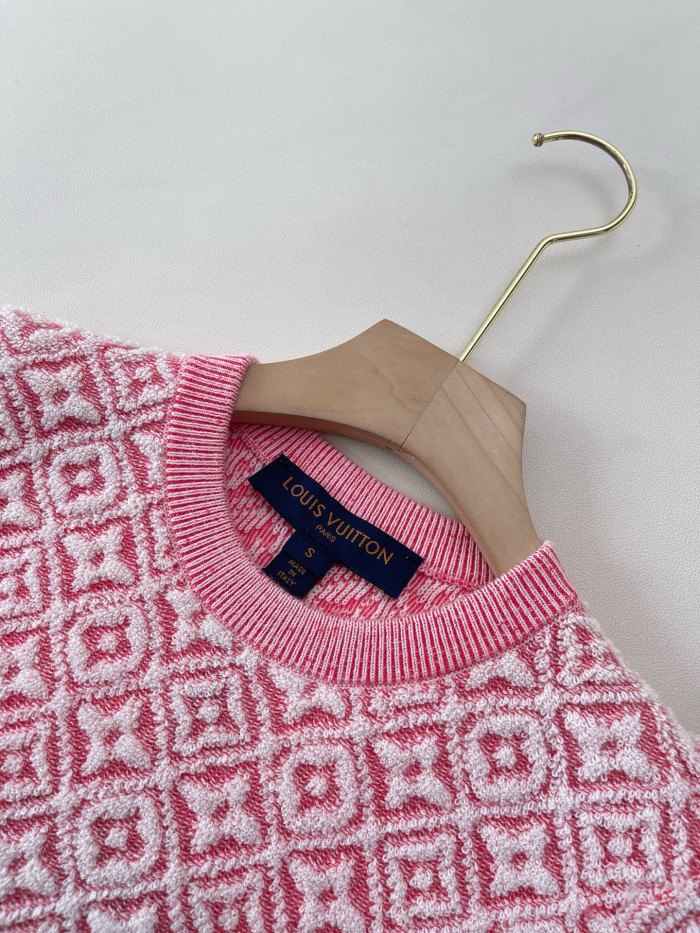 LOUIS VUITTON Monogram Toweling Knit Top #383609