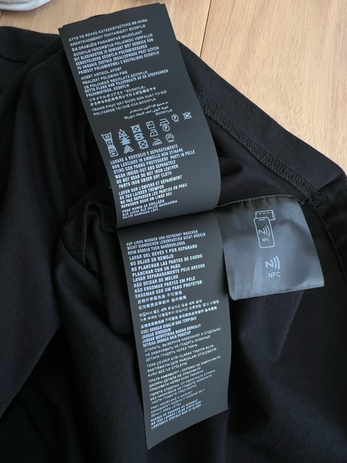 PRADA Black Re-nylon And Jersey T-shirt #383688