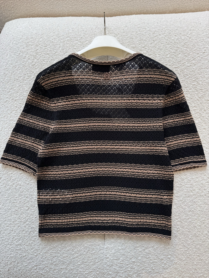 LOEWE Short Sleeve Sweater and Shorts in Cotton Blend#383587