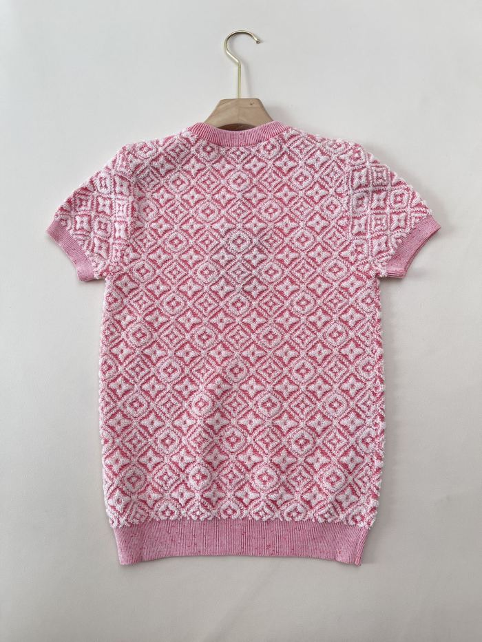 LOUIS VUITTON Monogram Toweling Knit Top #383609