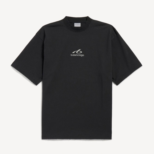 Balenciaga Reflective Ring Logo Letter Logo Round Neck T-shirt #383614