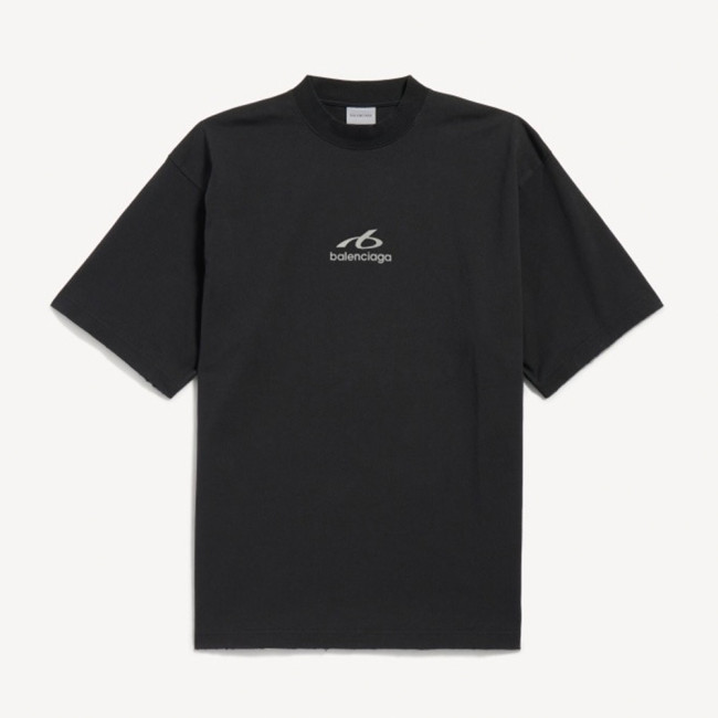 Balenciaga Reflective Ring Logo Letter Logo Round Neck T-shirt #383614